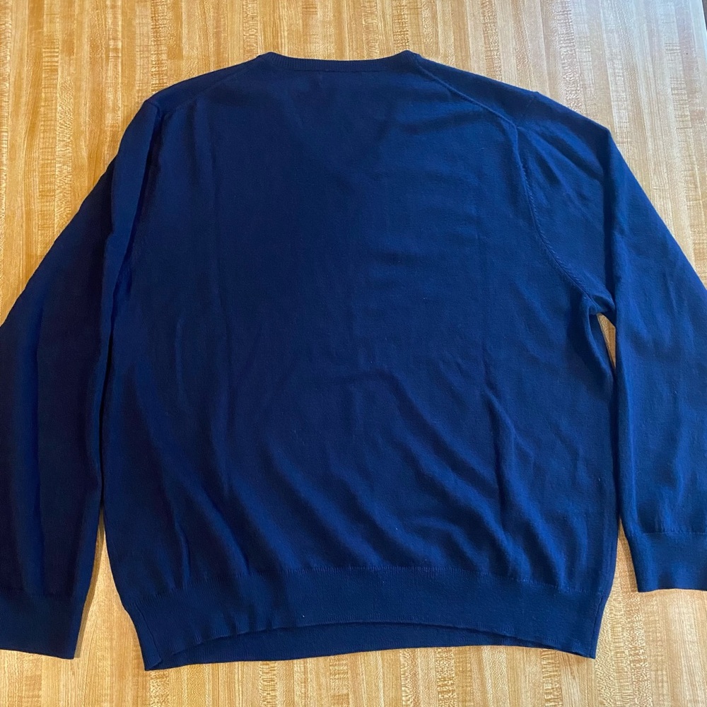 Bonobos Washable Merino V-Neck Sweater Navy - Picture 5 of 5
